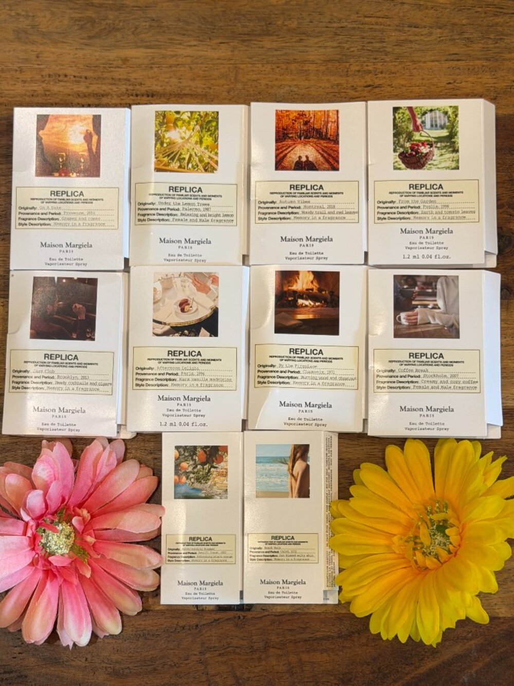 New! Maison Margiela Replica Designer Sample Spray Card Bundle 1.2 ml Each